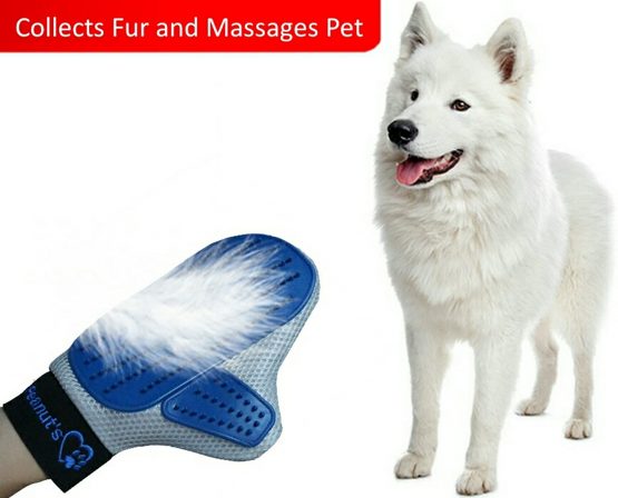 Mr. Peanut's Pet Grooming Glove Brush, Deshedding Tool, For Long and Short Hair Grooming of Dogs, Horses, Bunnies & Some Agreeable Cats, Pet Massage & Bathing Brush & Comb - Image 4