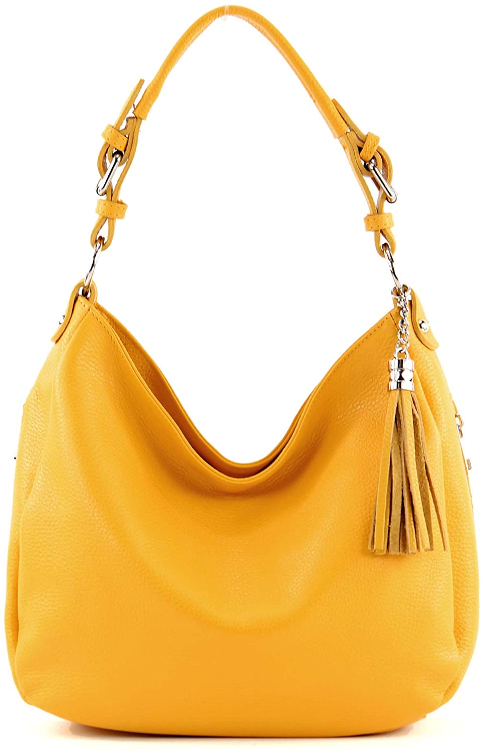 modamoda de - T200 - ital shoulder/shoulder bag made of leather, Colour:Rapeseed, Rapeseed Yellow - Image 2