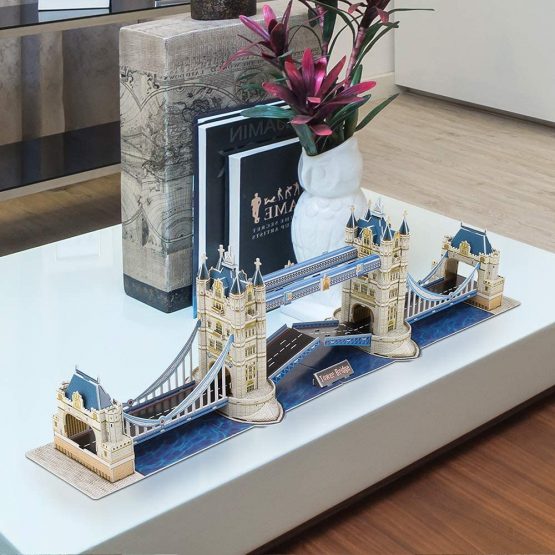 CubicFun 3D Puzzles for Kids Adults National Geographic Large Tower Bridge UK London Jigsaw Puzzles for Kids Architecture Model Kit Game Toy to build Gifts for Children and Adults, 120 Pieces - Image 2