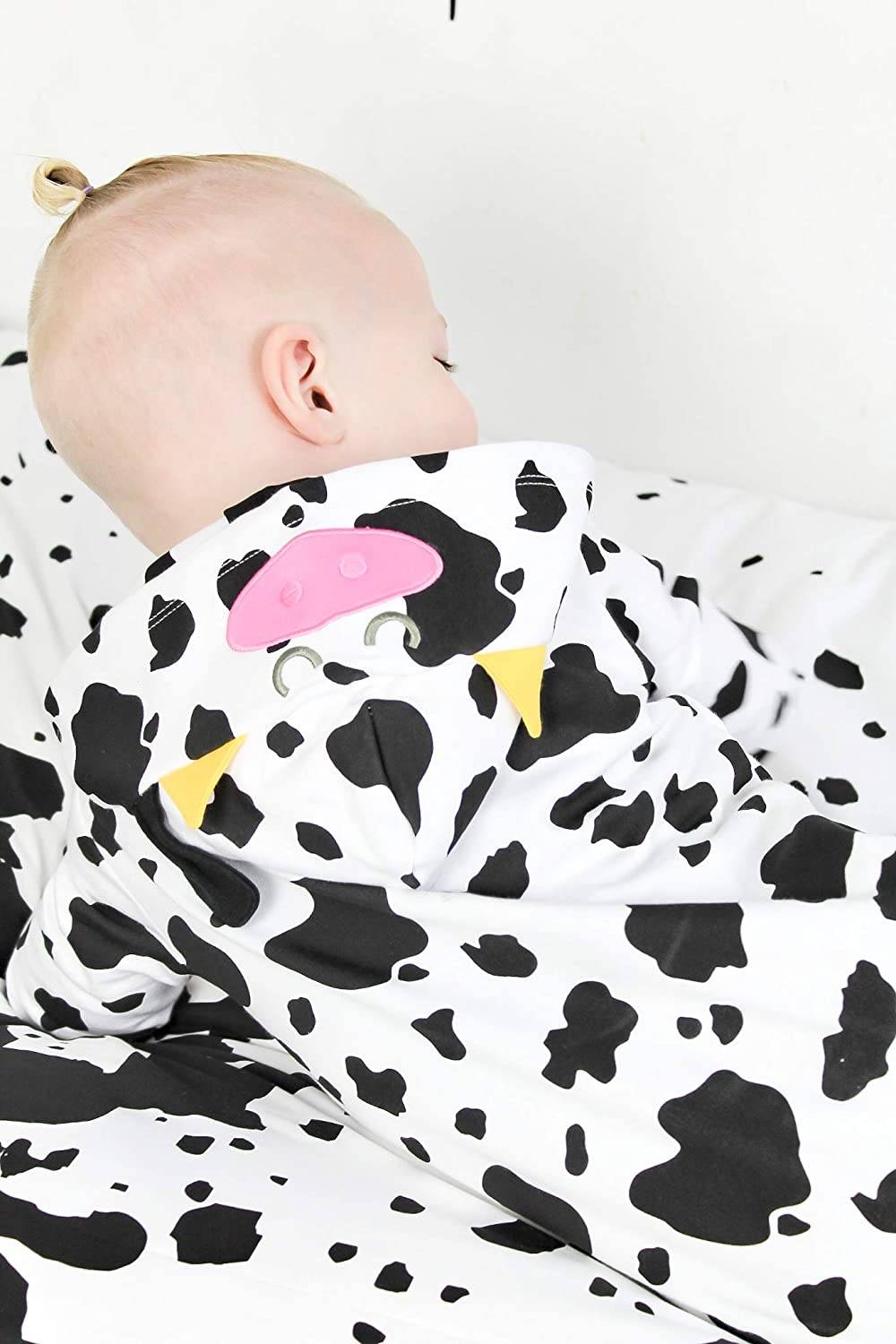 Moo's Cow Baby Romper Outfit for Boys or Girls, Black, White, 3-6 Months (Pack of 1) - Image 2