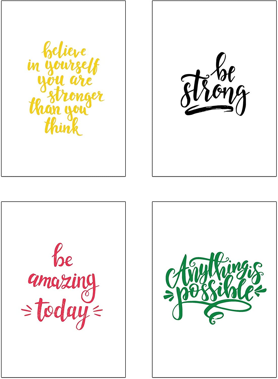 20 Eco-Friendly Blank Motivational Affirmation Greeting Cards Made from Recycled Card with Kraft Recycled Envelopes - Image 3
