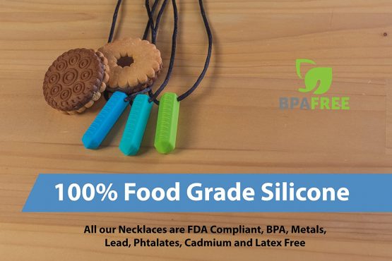 Tilcare Chew Chew Sensory Necklace – Best for Kids or Adults That Like Biting or Have Autism – Perfectly Textured Silicone Chewy Toys - Chewing Pendant for Boys & Girls - Chew Necklaces - Image 3