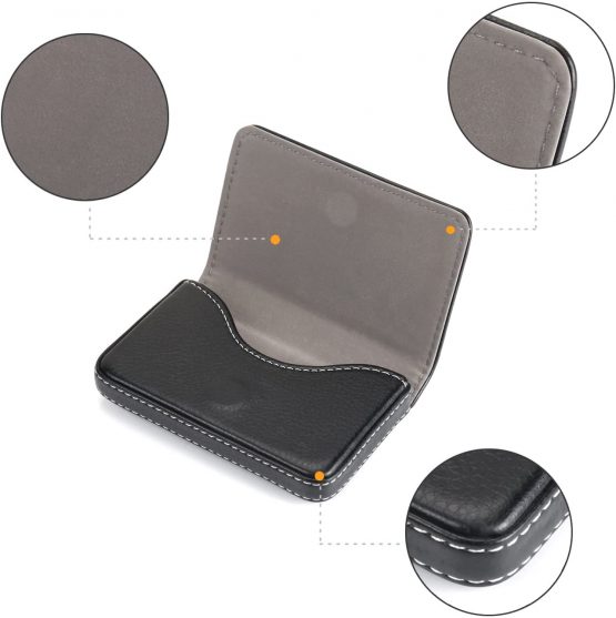Padike Business Card Holders, Business Card Holder Wallet Credit Card ID Case/Holder - Keep Your Business Cards Clean (Apricot) - Image 4