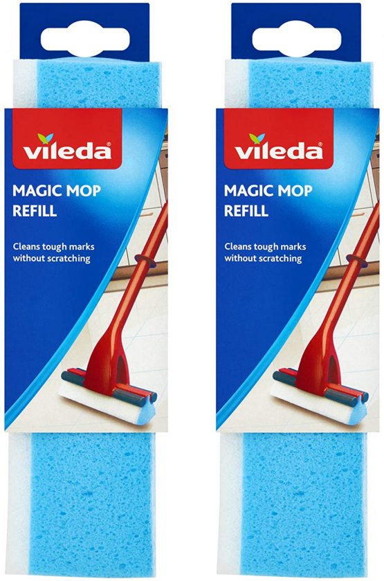Vileda Magic Mop Refill, Blue, Pack of 2