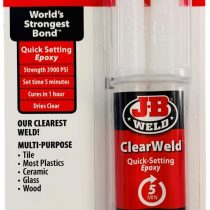 JB Weld 50112UK ClearWeld Quick Setting Epoxy 25ml, Clear, 25 ml