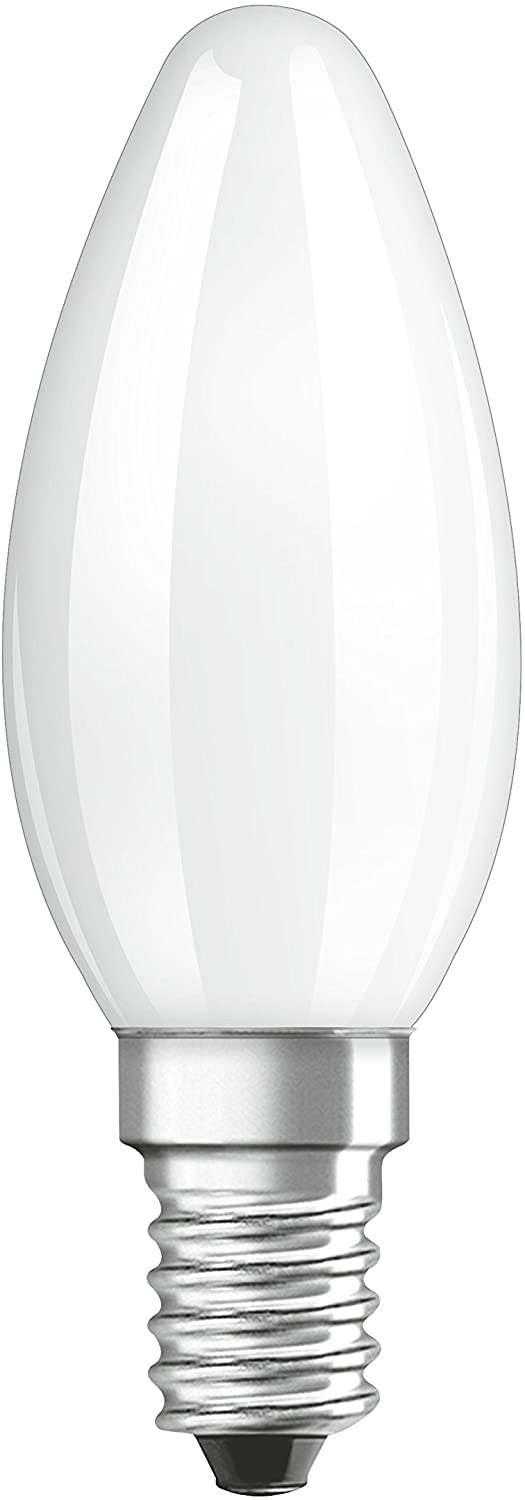 Osram Candle Shape Star Classic B LED Lamp, Glass, Daylight, E14, 4 W
