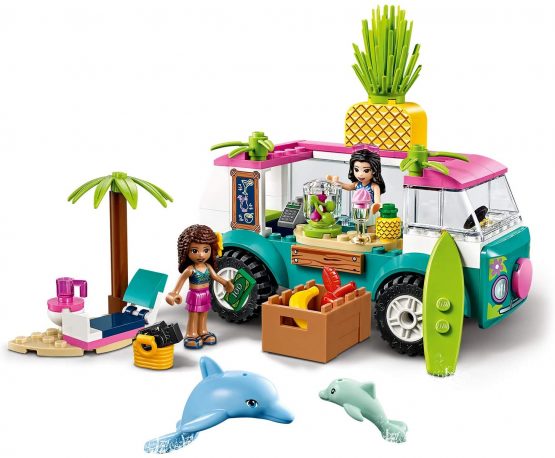 LEGO 41397 Friends Juice Truck Toy Playset with Emma, 2 Dolphins and Beach Scene, for Preschool Kids 4 + Year Old - Image 2