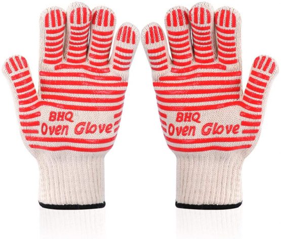 Revolutionary 250°C Extreme Heat Resistant EN407 Certified Heat Resistant Oven Gloves Hot Surface Handler Made from Nomex and Kevlar - Non-Slip Kitchen Silicone Gloves Five Fingers(Red(2 PCS)) - Image 3