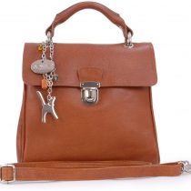 Catwalk Collection Handbags - Women's Vintage Leather Top Handle Bag with Detachable Shoulder Strap - PANDORA