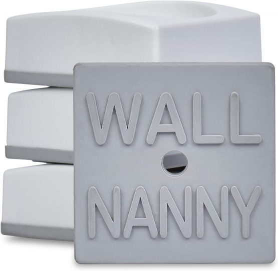 Wall Nanny Mini - Baby Gate Wall Protector (4 Pack) for Dog & Pet Gates - Small Low-Profile Saver - Perfect in Doorways - Cups Protect & Guard Walls from Kid Child Safety Pressure Gates - White