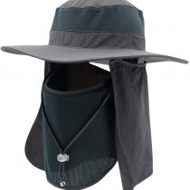 Decentron Men's Sun Hat Mesh Bucket Hat Detachable Neck Face Flap Hat Boonie Hat