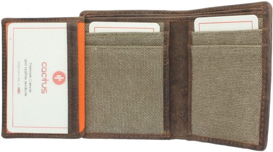 Mala CACTUS Collection Compact Canvas Wallet with RFID Protection 633_81 Khaki - Image 3