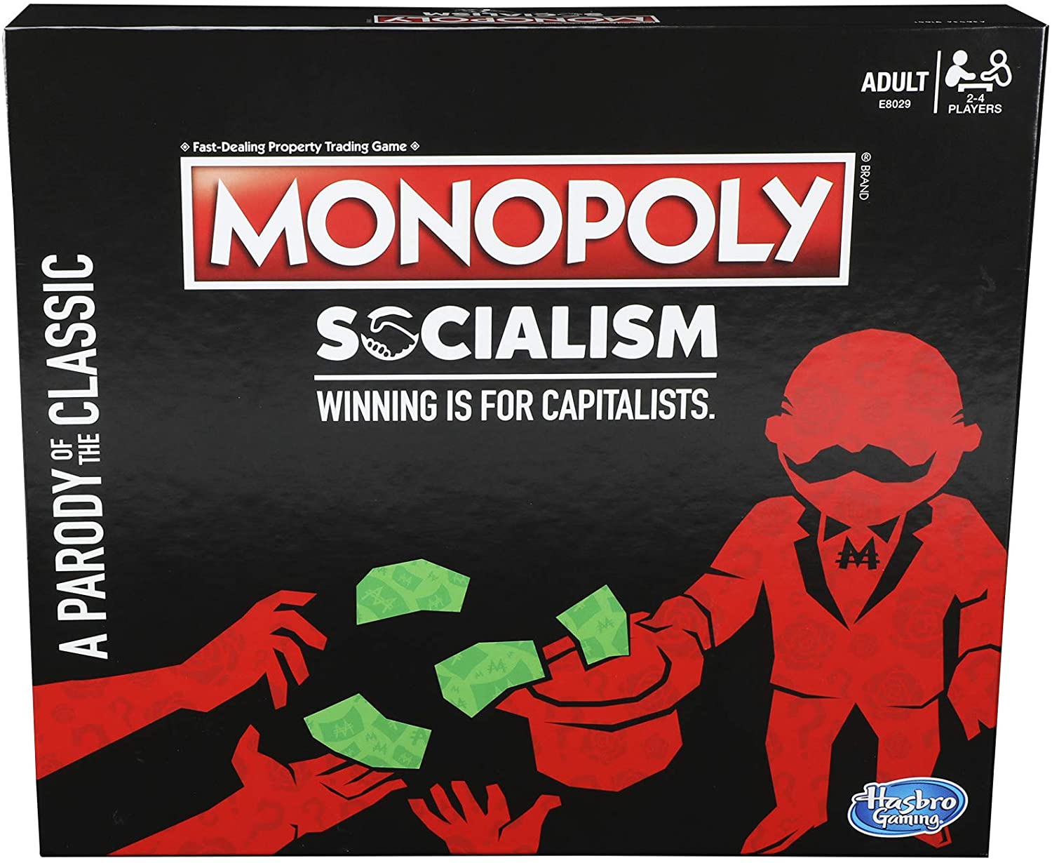 Monopoly Socialism Board Game Parody Adult Party Game, Multicolor, 12.01 x 10.51 x 10.51 polegadas