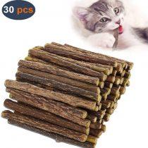AIDIYA Cat Catnip Sticks 100% Organic Natural Matatabi Dental Treats Teeth Grinding Chew toys Olfactory Enrichment for Cat,Pack of 30 pcs