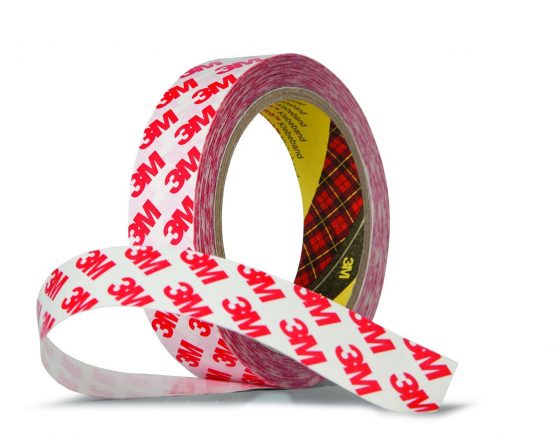 3M 9088-200 High Performance Double Coated Tape, 38 mm x 50 m, White, Pack of 6