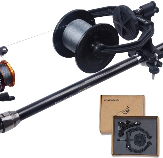 OROOTL Fishing Line Winder Reel Spooler Machine with Adjustable Clamp Spin Fishing Line Counter Stable Spooling Station System