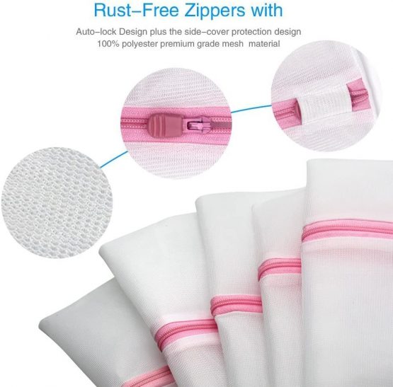 GOGOODA 7PCS Mesh Laundry Bags, Reuse Durable Washing Machine Bag for Delicates Blouse, Hosiery, Underwear, Bra, Lingerie and Baby Clothes … - Image 4