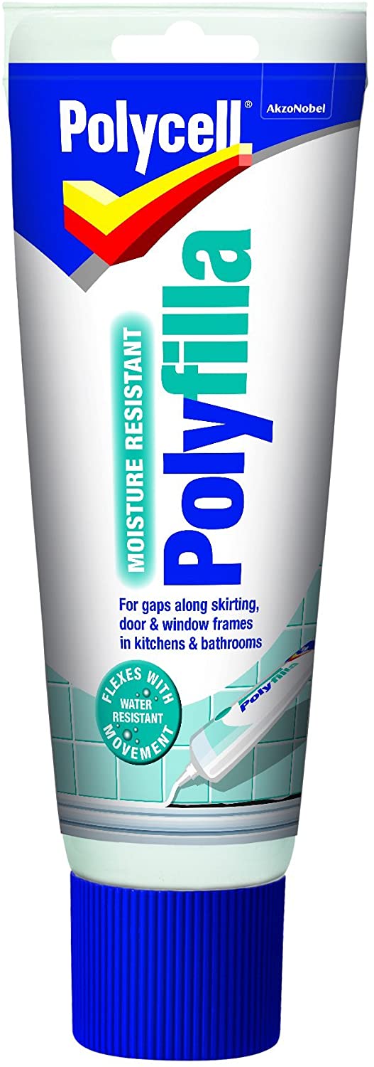3 X Polycell Polyfilla Ready Mixed Tube Moisture Resistant filla Poly Cell 