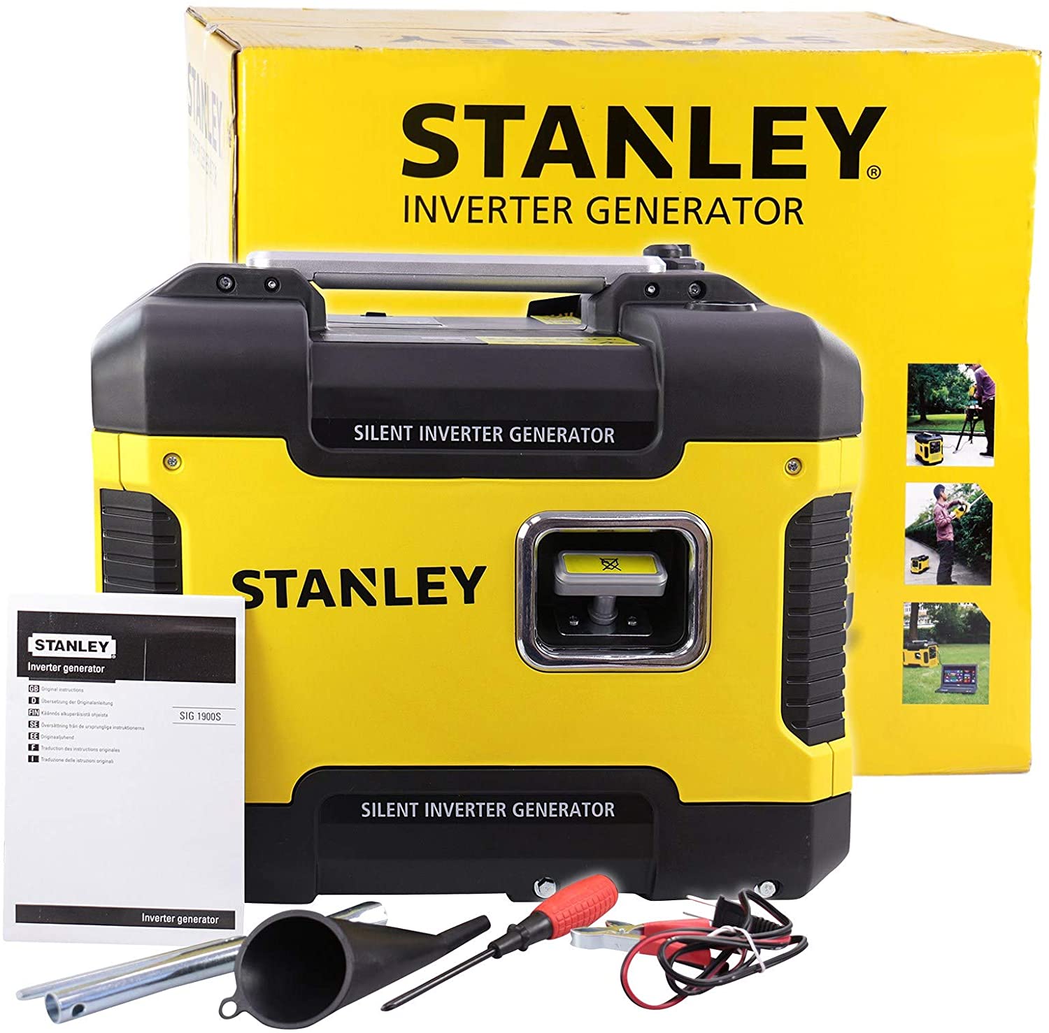 Stanley 604800110 Power Generator Inverter Emergency Petrol Silent 1900 Watt