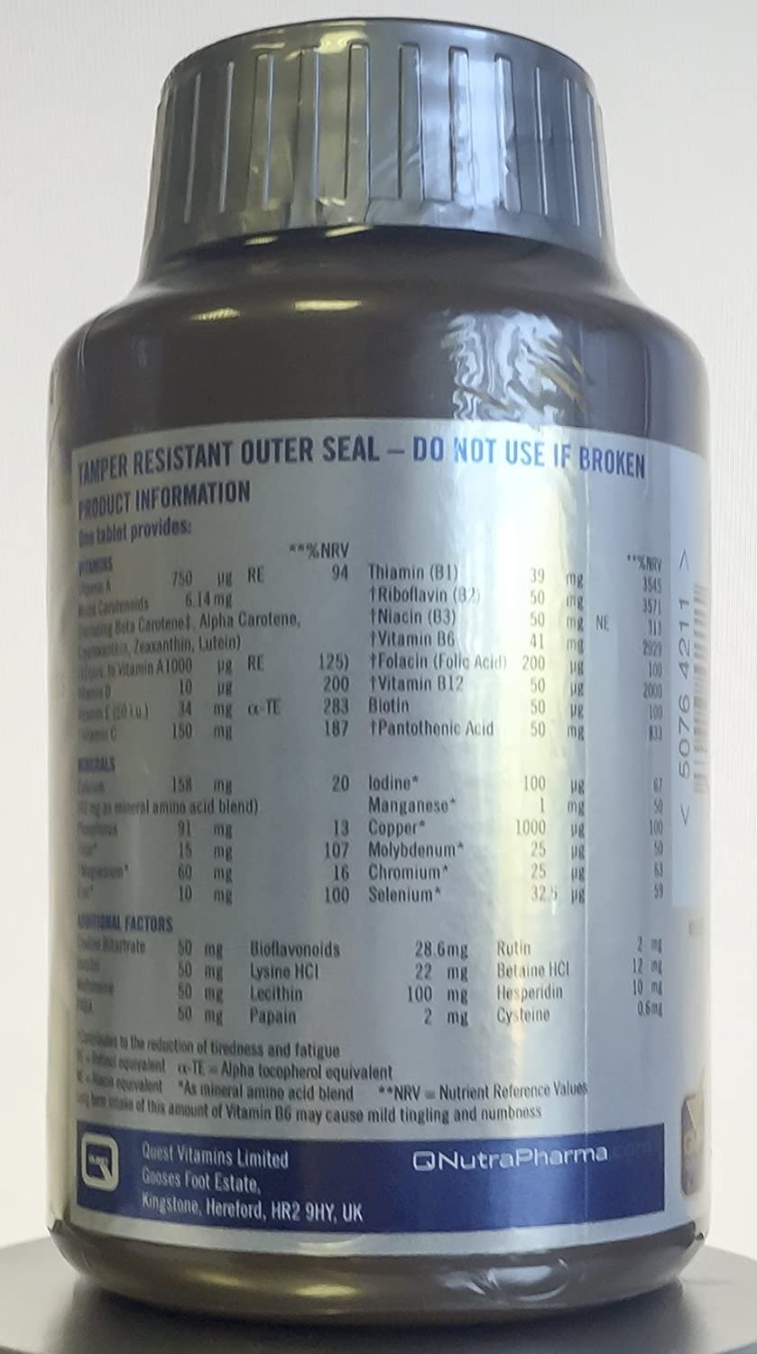 Quest Super Once A Day Multivitamin & Minerals 90x Tablets. 17 Vitamins & 12 Minerals with Vitamin A, B, C, D - Image 3