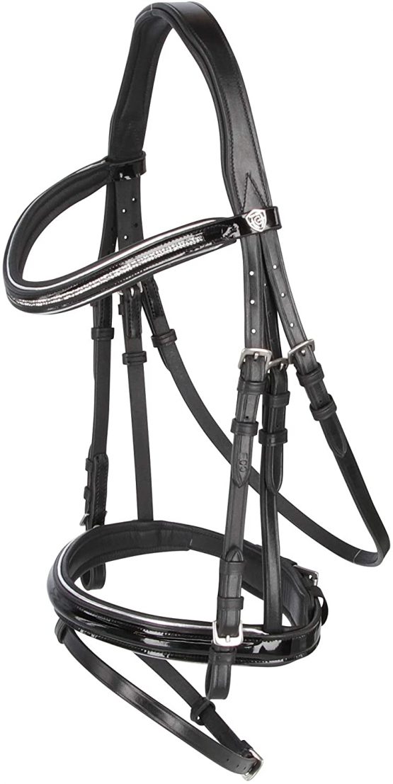 Covalliero Kingston Snaffle Bridle, Black, Pony
