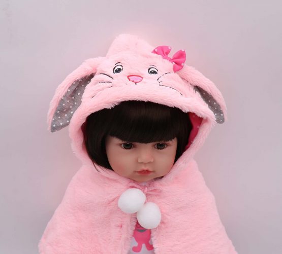 ZIYIUI Reborn 24 inch 60 cm Reborn Baby Dolls Look Real Soft Silicone Vinyl Reborn Baby Realistic Toddler Girl Doll Toy Best Xmas Gifts - Image 4