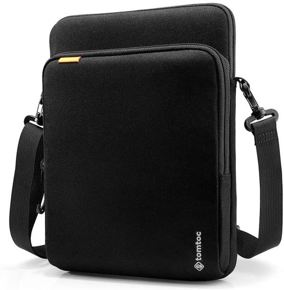 tomtoc Tablet Shoulder Bag for 12.9-inch New iPad Pro 2021-2018 with Magic Keyboard and Smart Keyboard Folio, Surface Pro 8/X/7+/7/6/5, Spill-Water Resistant Cordura Fabric Tablet Sleeve