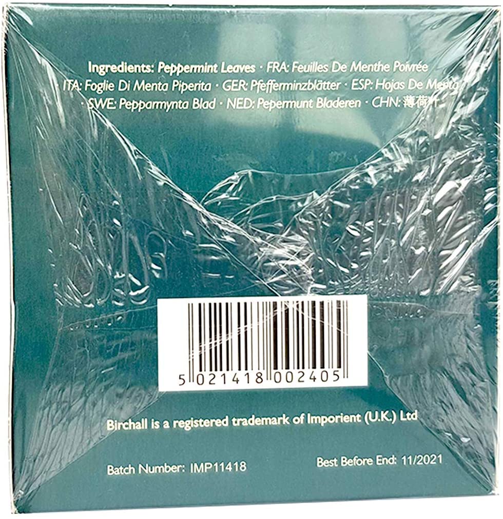 Birchall Peppermint Prism Tea Bags, (20 Enveloped Prism Tea Bags) - Image 2