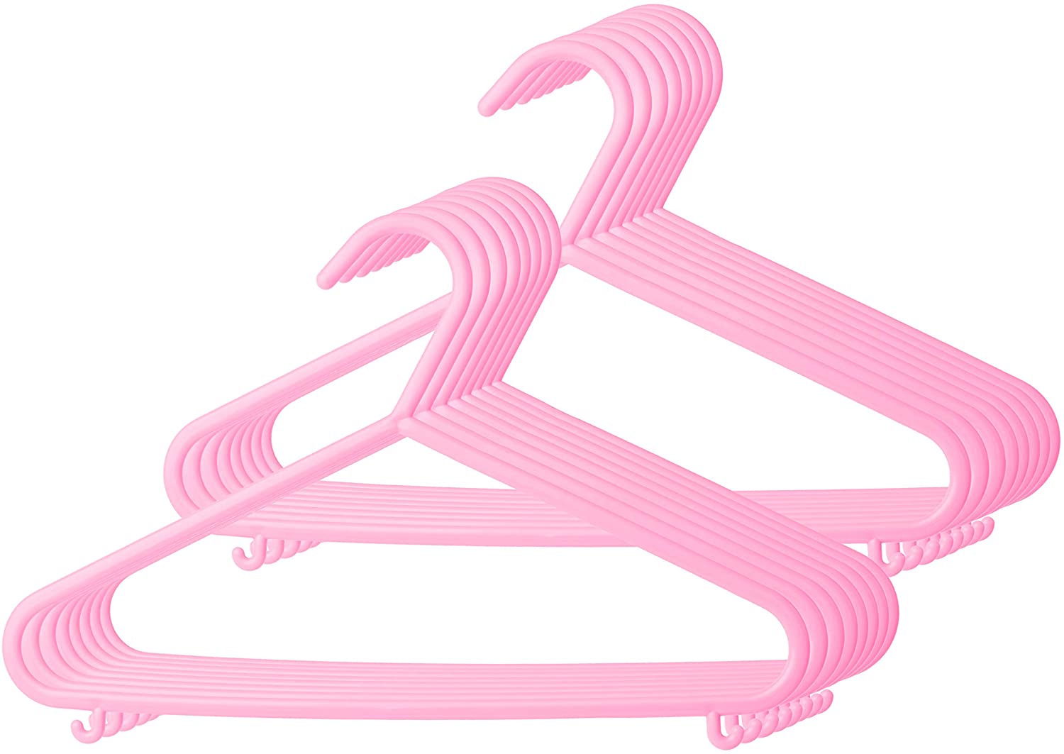 Bieco Children's Clothes Hangers Pink 16 Pcs - Plastic Kids Hangers - Baby Clothes - Baby - Pink - Plastic Childrens