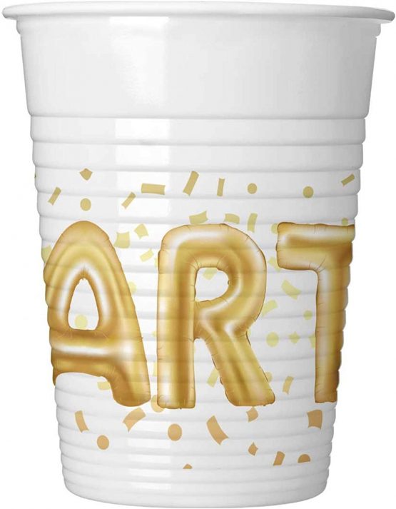 Procos PR89639 ProcosGold Party 200 ml Plastic Glass, Gold, 5PR89639