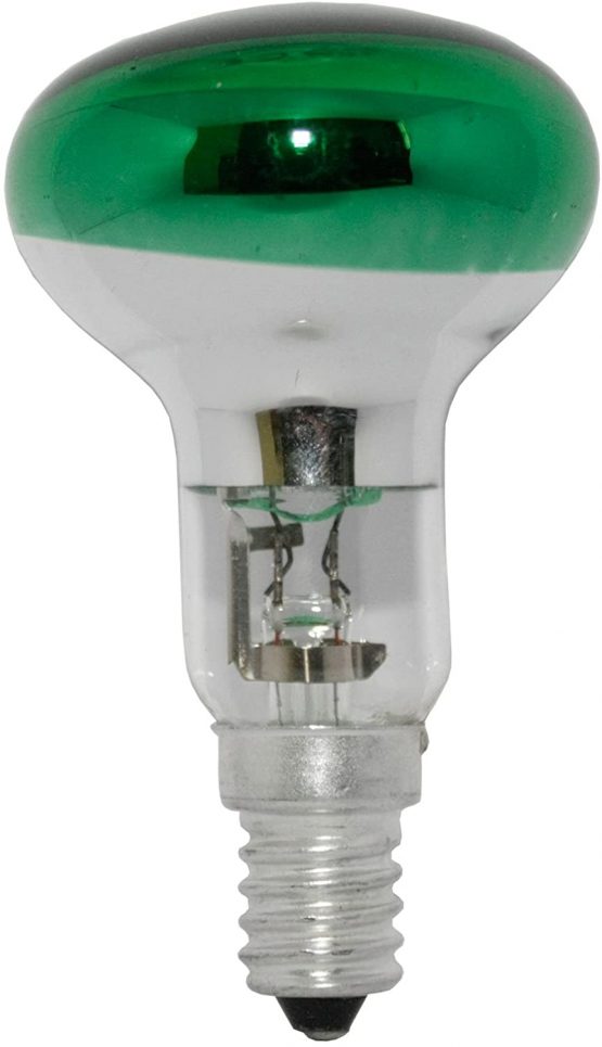 R50 Reflector Green Coloured 18 Watt = 25 Watt Halogen Energy Saving Light Bulb Ses E14 Small Screw Cap Lamp - Image 4