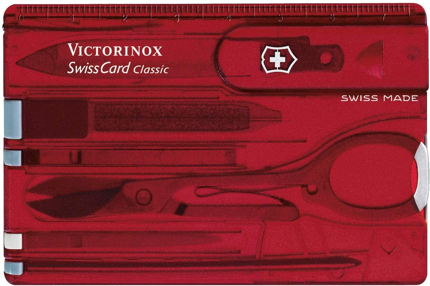 Victorinox, Swiss Card Classic, Swiss Made Pocket Tool, Multi Tool, Credit Card Size, 10 Functions, Emergency blade, Scissors