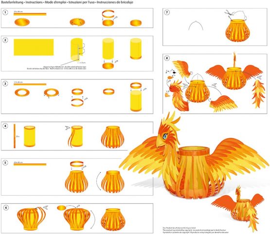 Ursus 18720010F Phoenix Lantern Craft Set for Making a Lantern, for Children, Includes Handicraft Instructions (English language not , Ideal for the Next Lantern Run - Image 4