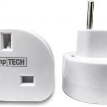 Xoltz UK to European Plug Adapter - 1 Pack Travel Socket Converter Adaptor to EU Euro Europe Countries Including Germany, France, Italy, Portugal, Spain, Turkey Including Brazil, Type C E F