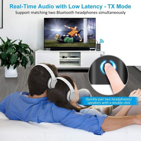 ELEGIANT Bluetooth 5.0 Transmitter Receiver, 2 in 1 Bluetooth Adapter Mini Portable 3.5mm Jack