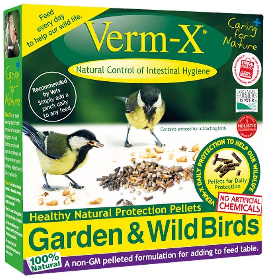 Verm-X All Natural Pellets for Wild Birds. Supports Intestinal Hygiene. Vet Approved. UFAS Assured. Restores and Maintains Gut Vitality. Wormwood Free Recipe. VMX0355