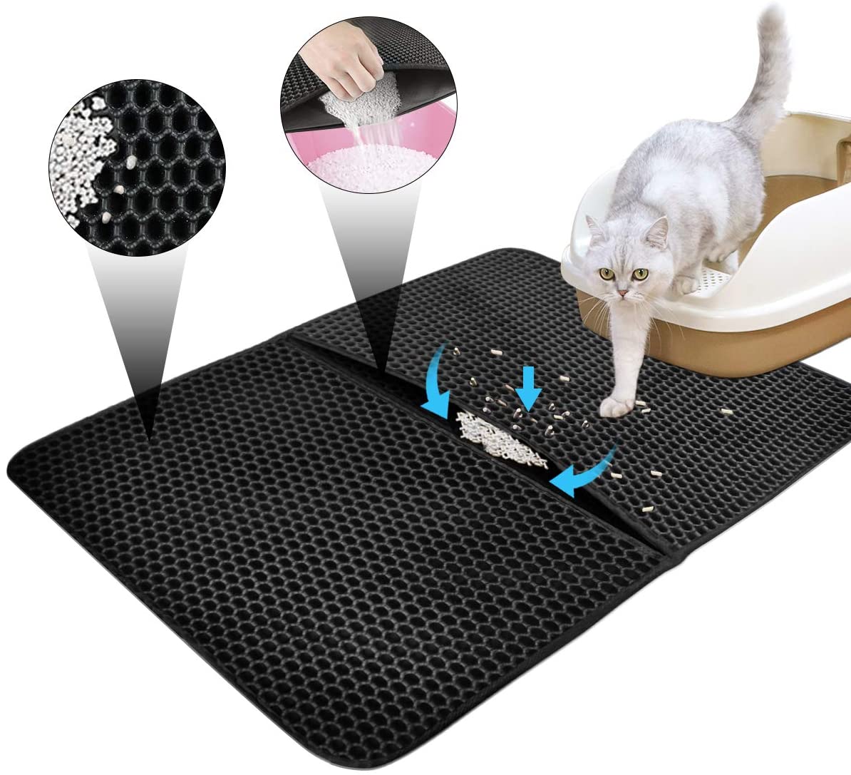 YOU Cat Litter Mat Litter Trapping of Large Size 18″ X 26″ Inch Kitty