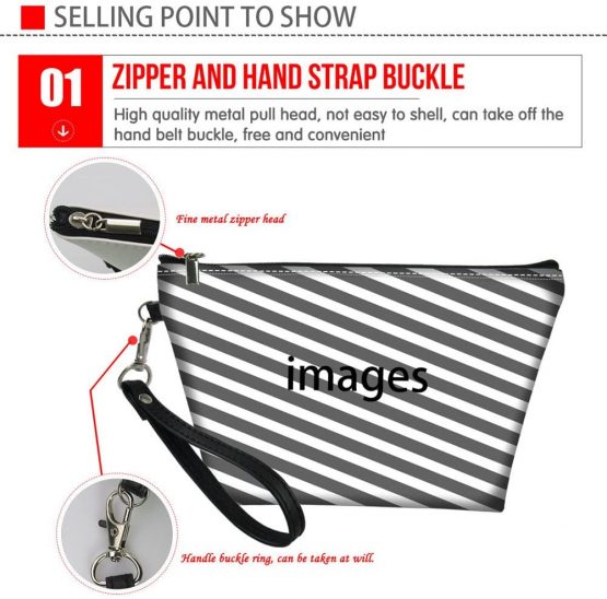 HUGS IDEA Greyhound Flower Fashion Makeup Storage Bag Ladies Travel Waterproof Toiletry Pouch - Image 4
