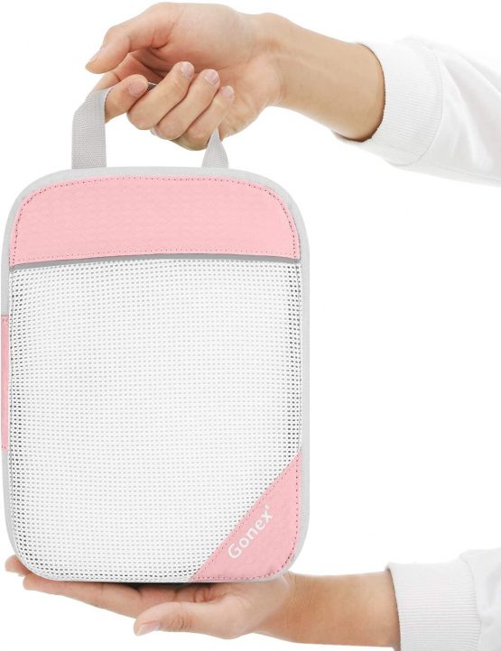 Gonex Compression Packing Cubes, 6 PCS Travel Luggage Packing Organizers with Mesh Extensible Suitcase Organiser for Travel - Image 4