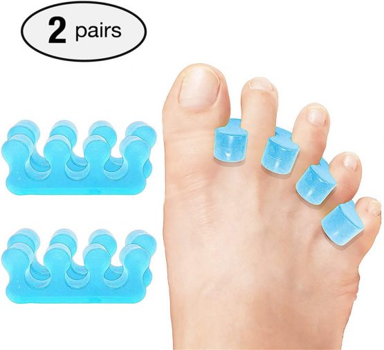 2 Pair Gel Toe Stretcher and Toe Separator for Relaxing Toes, Bunion Relief, Hammer Toe and more for Women and Men, Quickly Alleviating Pain After Yoga and Sports Activities