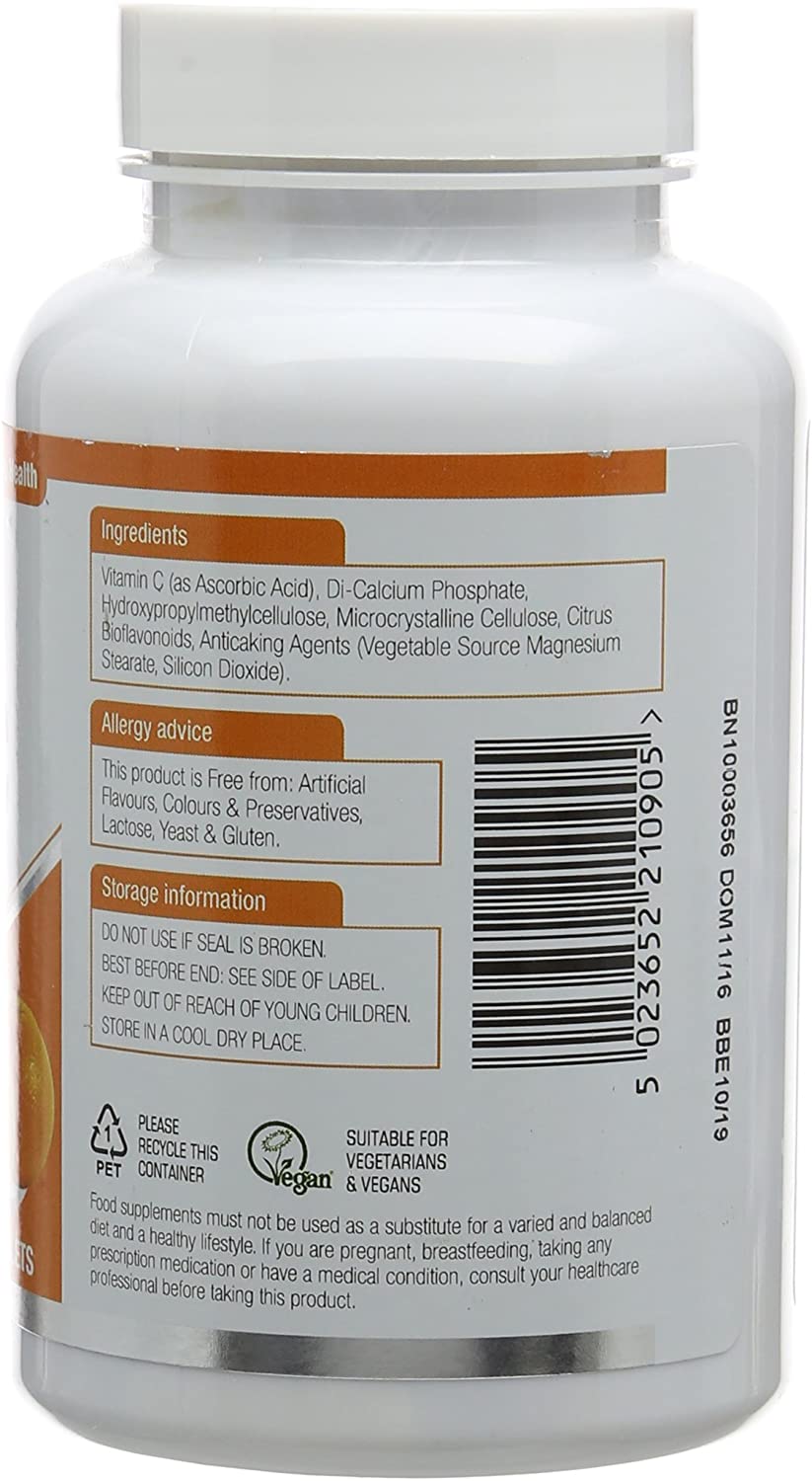 Natures Aid Vitamin C 1000mg Time Release, High Strength with Bioflavonoids, Supports Immunity, Bones & Heart, Antioxidant - Image 2