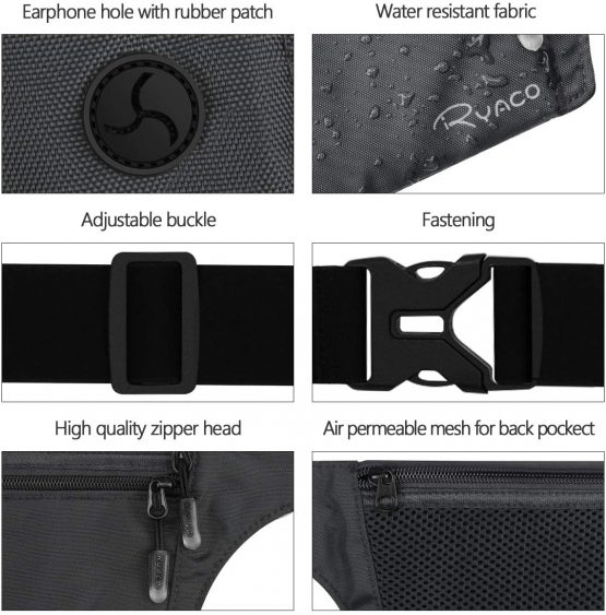 Ryaco Money Belt for Travelling - Hidden Security Pouch for Cards and Passports - RFID Breathable Material - Protect Your Cash - Image 2