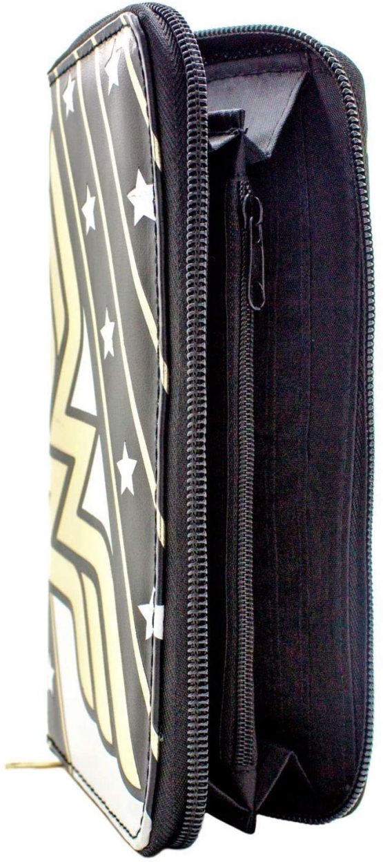DC Wonder Woman Stars & Stripes Zip Around Coin ID Clutch Purse - Image 3