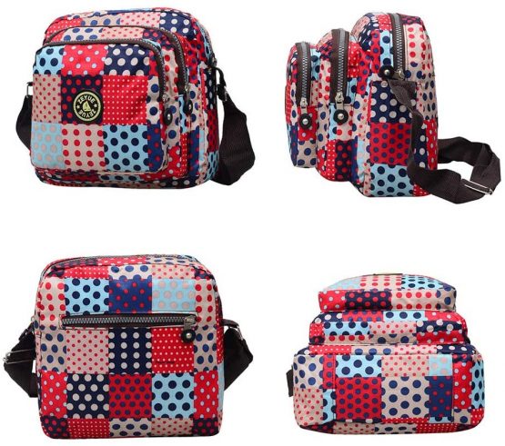 Mommy Shoulder Bag, Lightweight Cross Body Bag Nylon Waterproof Messenger Bags for Women, Multi Pocket Handbag for Ladies and Girls - Image 3