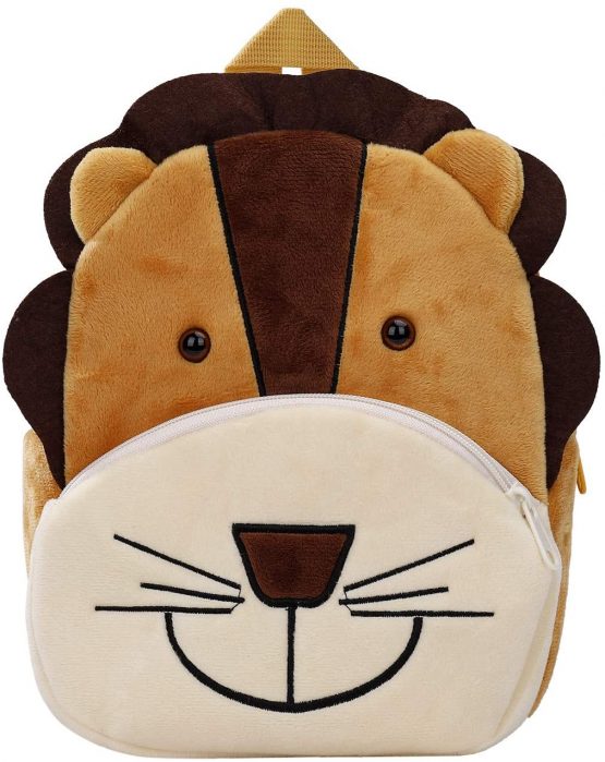 Kids Cartoon Backpack Toddler Children School Bag Cute Cartoon Animal Preschool Rucksack Gift for Children Boys Girls, Lion
