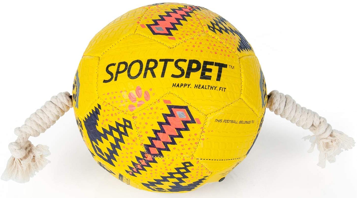SPORTSPET Football Size 3, 200 g, Yellow, Size 3 - Med