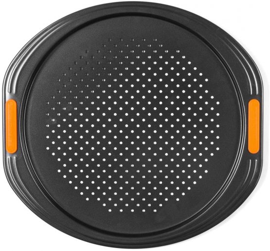 Le Creuset Toughened Non-Stick Bakeware Pizza Pan, Black, 38.7 x 36.7 x 1.2 cm - Image 2