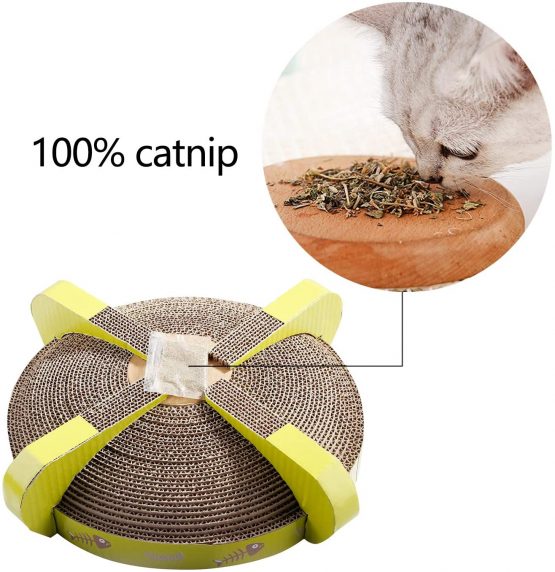 PAWISE Cat Scratcher Cardboard Reversible Cat Scratcher Refill Cat Lounge (34.5 x 34.5 x 9CM) - Image 2