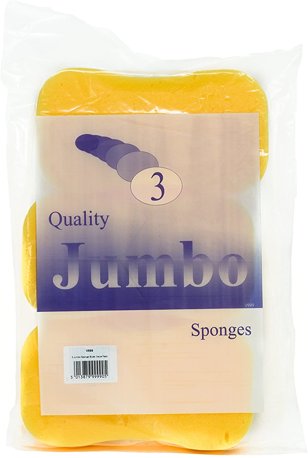 Kent Car Care Value Car Wash Sponges 3 Pack, Yellow