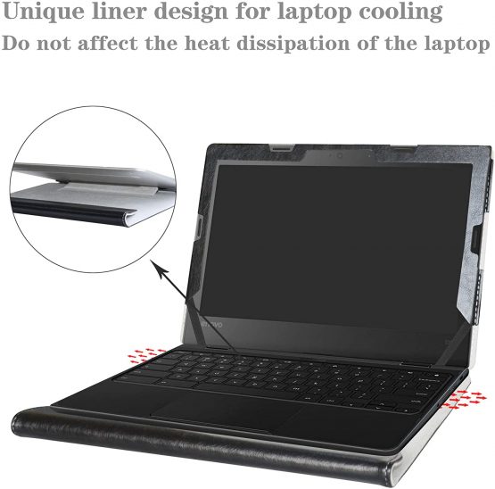 Alapmk Protective Case Cover For 11.6" Lenovo 500e Chromebook 2nd Gen& 300e Chromebook 2nd Gen& 100e Chromebook 2nd Gen Laptop(Warning:Not fit Lenovo 100e Windows&300e Windows 1st Gen),Black - Image 3
